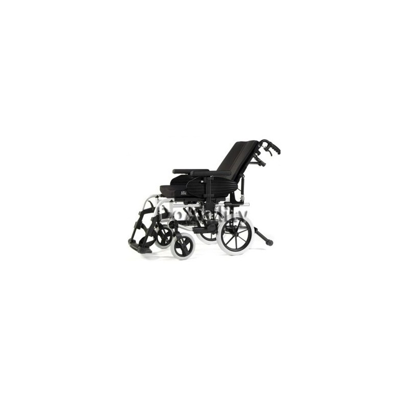 SILLA DE RUEDAS DE ALUMINIO RECLINABLE 40.5 CM GRIS MOD. BASIX